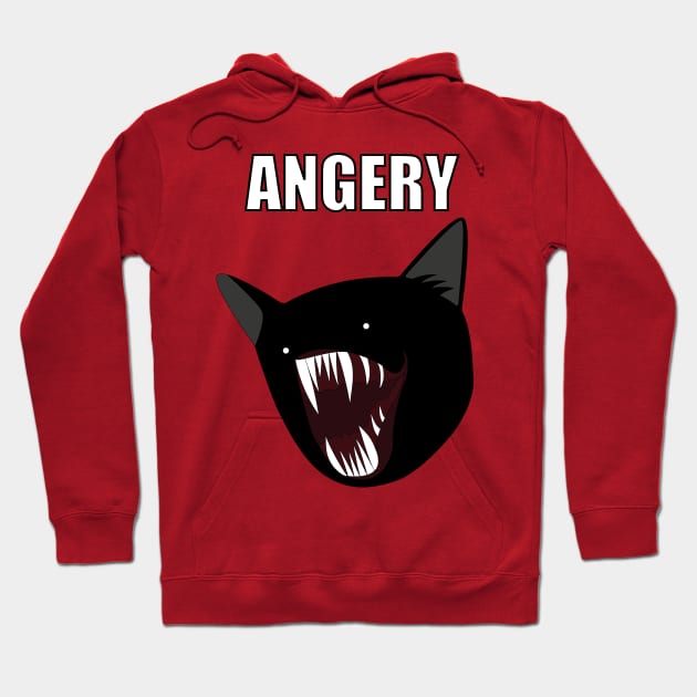 Angery Demon Cat Meme Hoodie by Sashen